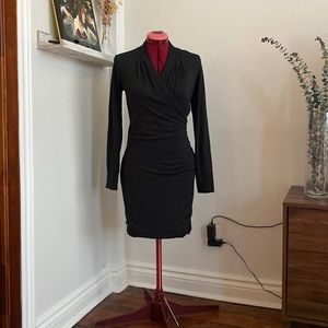 V-neck sweater dress